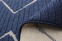 ECARPET Indoor/Outdoor for Balcony, Patio and Garden Raya Blue Rug