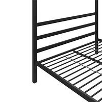 DHP Modern Metal Canopy Bed, Queen, Black