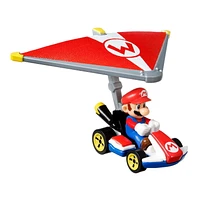 Hot Wheels Mario Kart Mario Standard Kart Super Glider 1:64 Scale Die-Cast Vehicle For Kids Ages 3+ Years