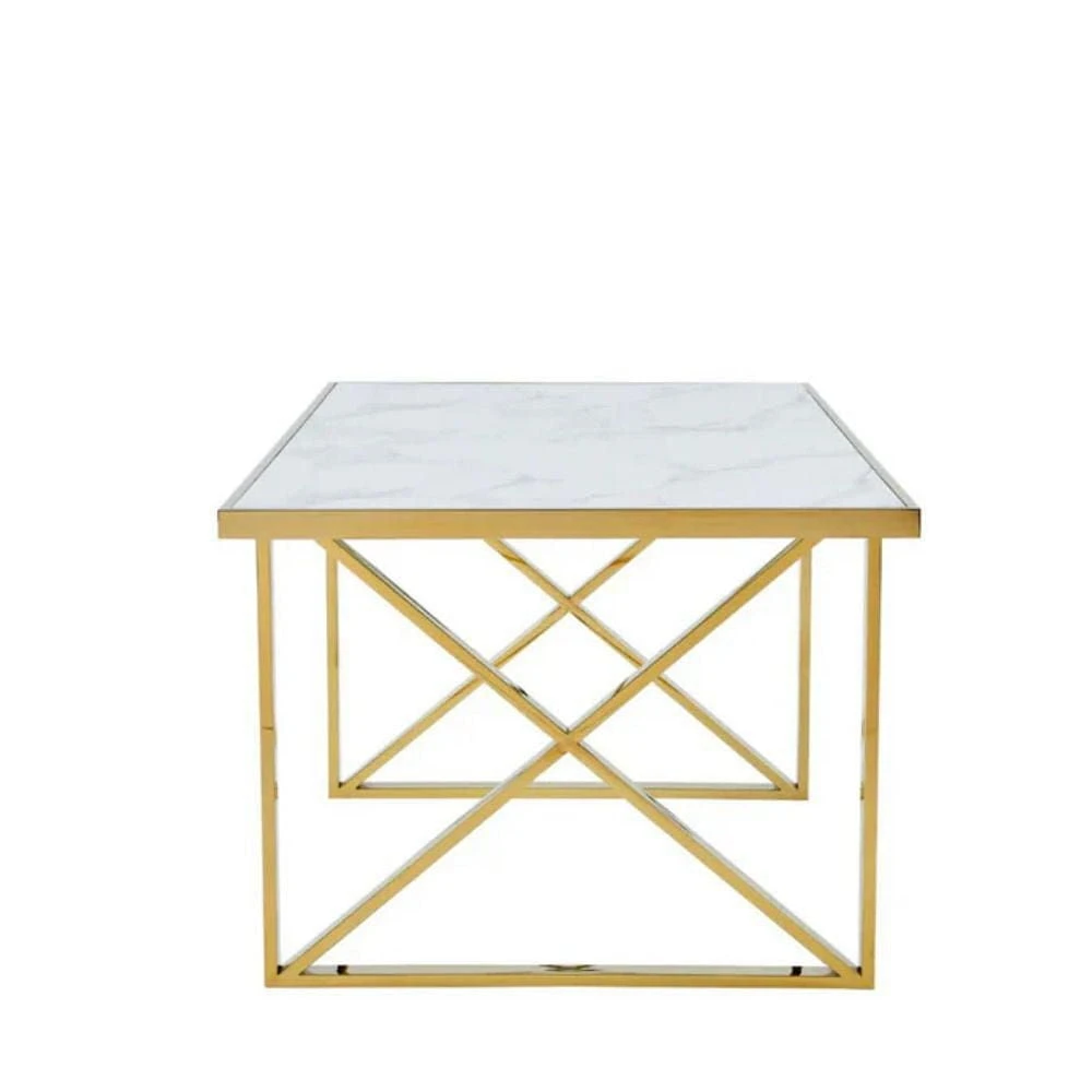 Table de salle à manger en faux marbre de la collection Heavenly