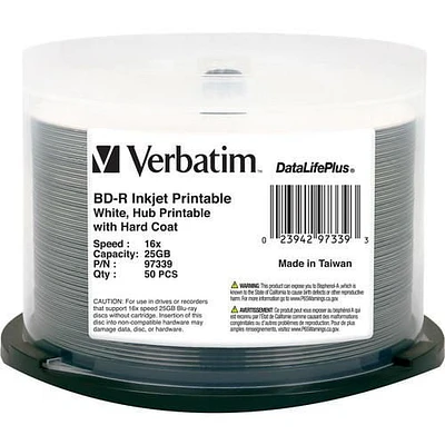 Verbatim Bd-R 6X White Inkjet Hub Printable Disc