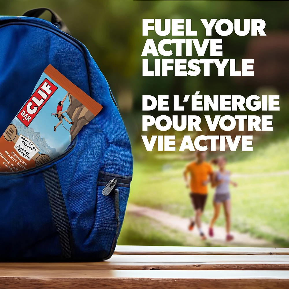 CLIF BAR Energy Bars, Crunchy Peanut Butter, Granola Bar, High in Protein, Contains 70% Organic Ingredients, (Pack of 15), 1.02 kg