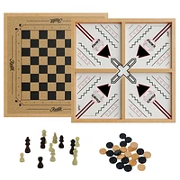 Rustik Crazy 4-Player Slingpuck / Chess / Checkers 3-in-1