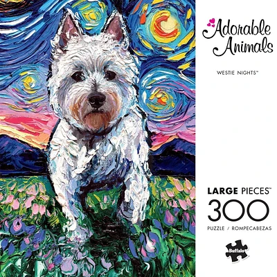 Buffalo Games - Le puzzle Adorable Animals - Westie Nights - en 300 pièces