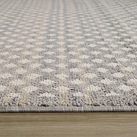 Rug Branch Jules Moroccan Indoor Area Rug, Grey Beige, Geometric - Living Room, Bedroom, Dining Room, and Kitchen