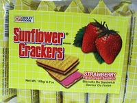 Biscuits de sandwich à saveur de fraise de Croley Foods Sunflower 189g