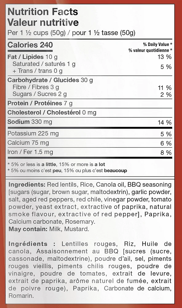 Harvest Snaps Crunchy Loops Kick’n Barbecue 71g, Harvest Snaps Crunchy Loops Baked Red Lentil Snacks, Kick'N BBQ, Gluten Free