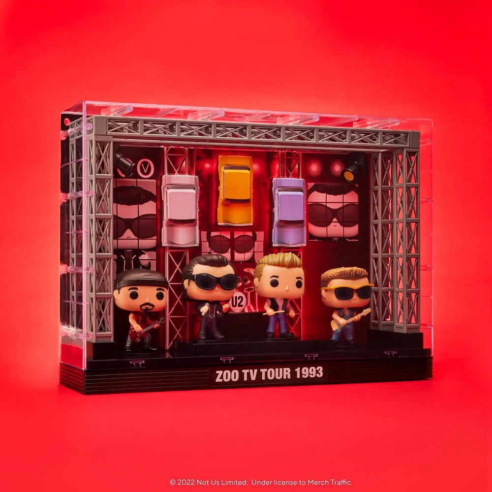 Funko Pop! Moment Deluxe: U2’s Zoo TV Tour (1993) Vinyl Figures (2022 Limited Edition Walmart Exclusive)