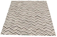ECARPETGALLERY 5'2" x 8'0" Transitional Río Handmade Area Rug for Living Room, Dining Room and Bedroom in Grey