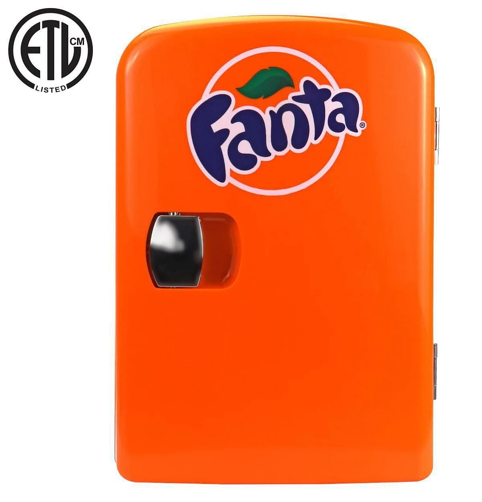 Coca-Cola Mini réfrigérateur thermoélectrique portable, capacité de 6 canettes, 4 L/4,2 qt, 12 V DC/110 V AC pour la maison, dortoir, voiture, bateau, soins de la peau, boissons, collations, médicamen