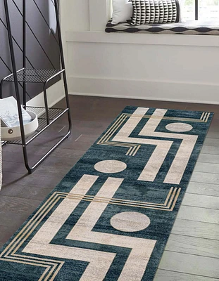 ECARPET Erisa 2'2" x 7'7" Contemporary Runner Rug for Living Room, Bedroom, Dining Room, Entrance, Hallway and More.