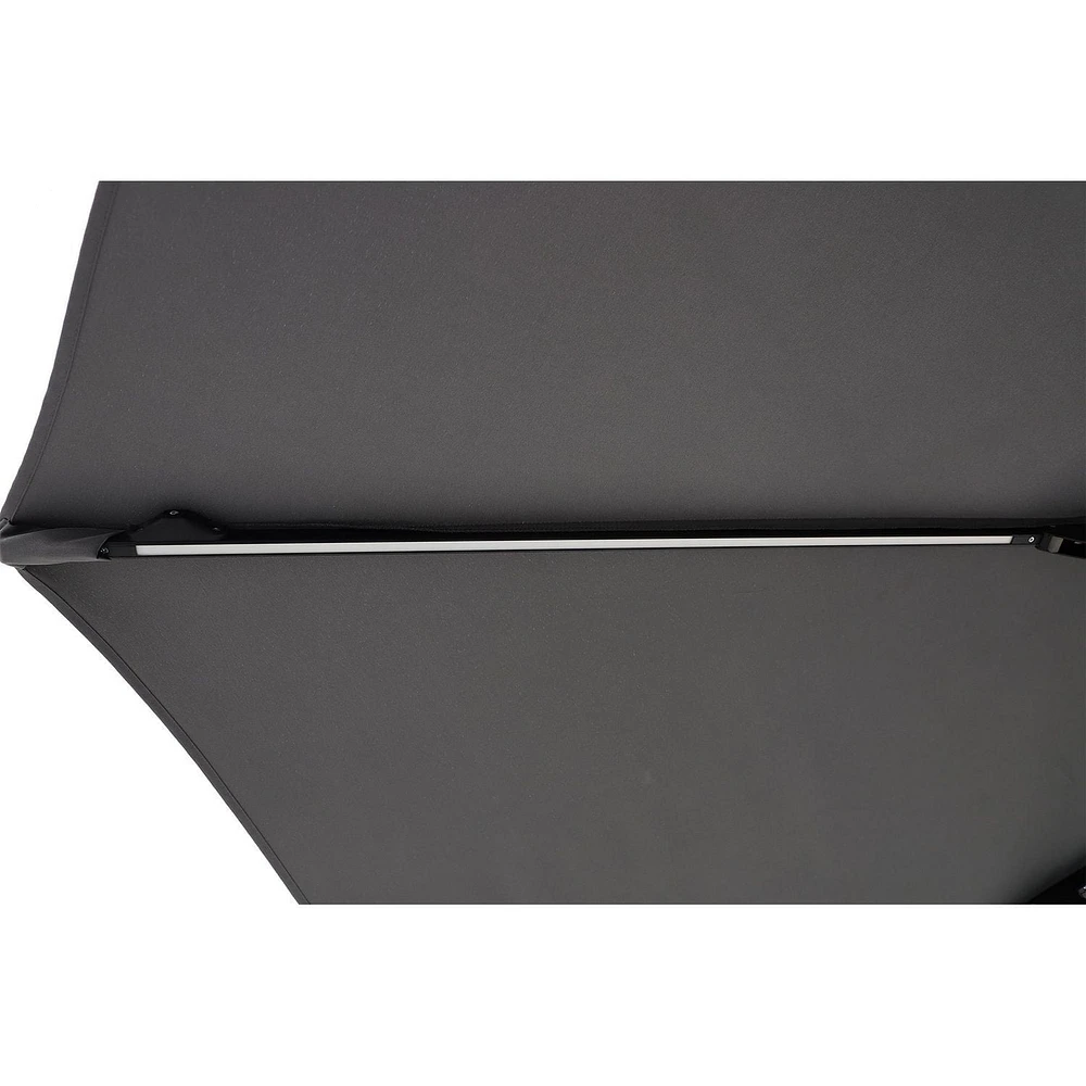 hometrends 11 ft. Round Offset Umbrella with LED Lights & Base, Weather-resistant fabric