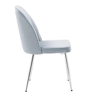 CorLiving Nash Velvet Channel Tufted Side Chair