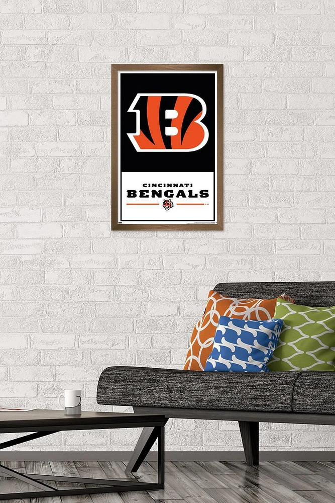 NFL Cincinnati Bengals - Logo 21 Wall Poster with Magnetic Frame