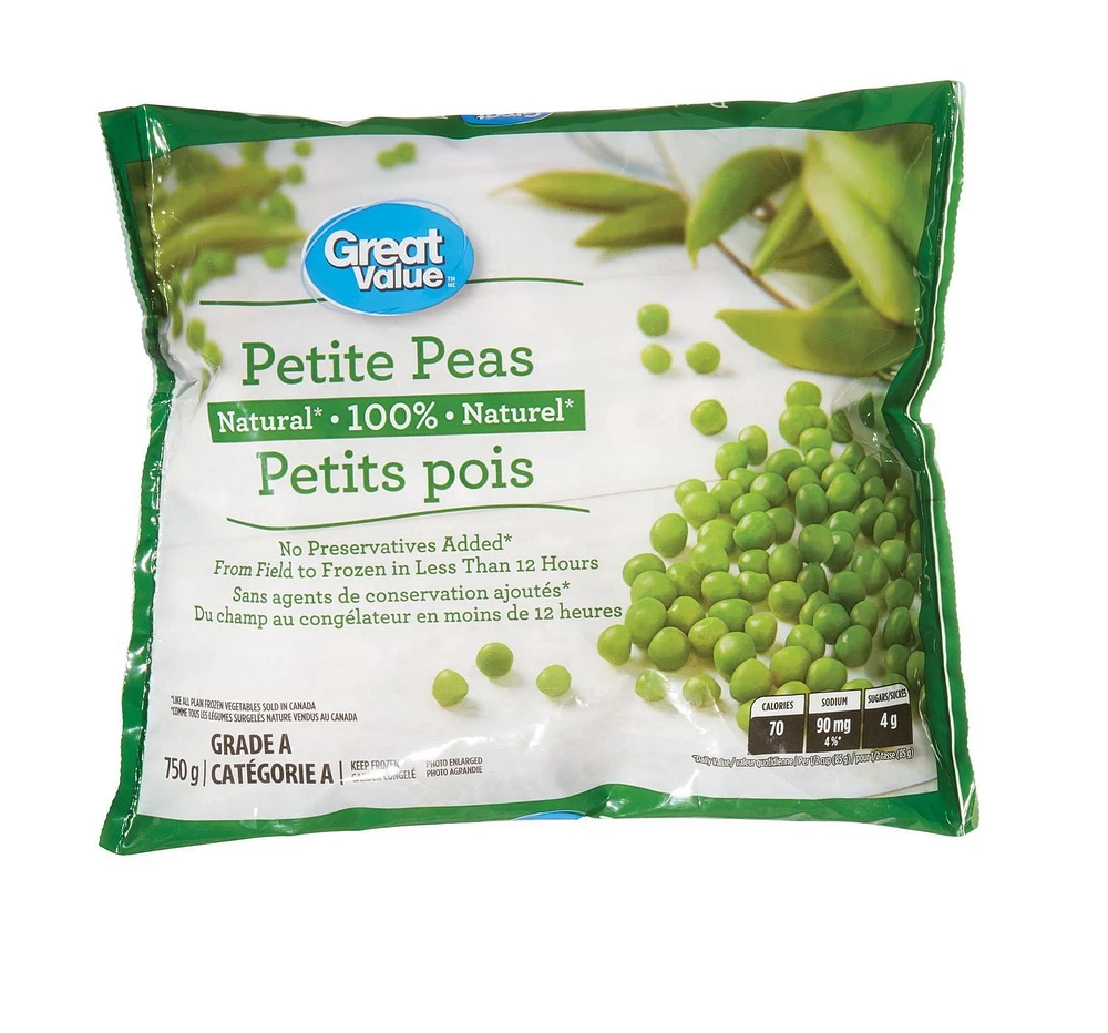 Great Value Petite Peas, 750 g