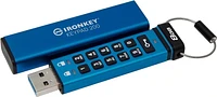 Kingston Ironkey Keypad 200 USB-A Clé USB cryptée 8 Go | Indépendant du système d'exploitation | FIPS 140-3 niveau 3 | XTS-AES 256 bits | Protection BadUSB et Brute Force | Option multi-broches | IKKP