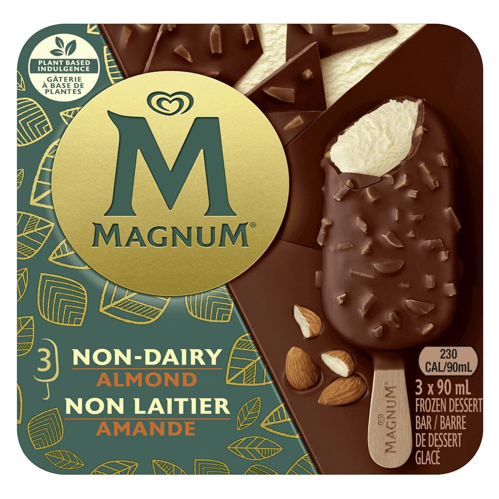 MAGNUM NON DAIRY ALMOND 10-3 PACK, 3x90ml