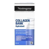 Hydratant pour le visage Neutrogena Collagen Bank, crème quotidienne anti-âge au collagène pour le visage et le cou avec bakuchiol, crème pour le visage favorisant le collagène naturel de la peau pour