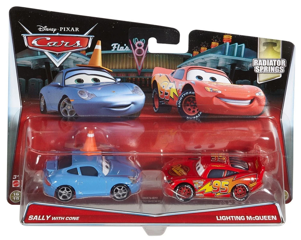 Disney/Pixar Cars Sally with Cone & Lightning McQueen Die-Cast Vehicle 2-Pack