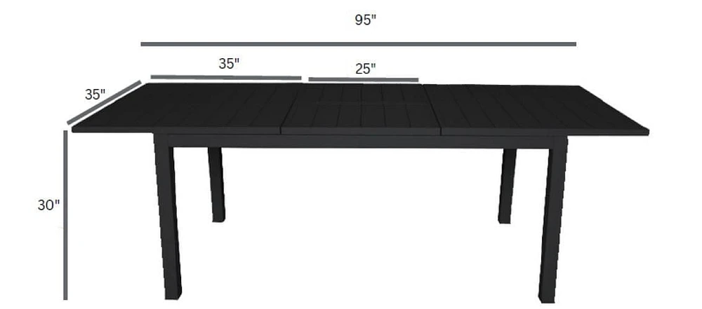 Table extension 35''x70'à 95''