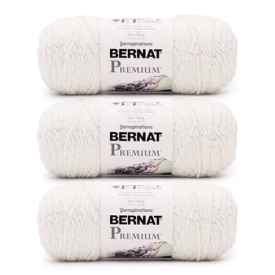 Bernat® Premium™ Sparkle Yarn (3 Pack), Acrylic #4 Medium, 5oz/142g, 258 Yards