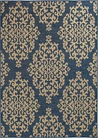 Tapis tissé bleu cobalt et crème Smithleighs