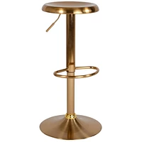 Tabouret de bar à hauteur réglable de la série Madrid au fini doré
