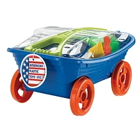 Chariot de plage avec jouets de sable