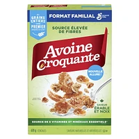 Avoine Croquante Saveur Erable et Noix,Céréales Pour le Petit-Déjeuner Riche en Fibres, Grains Entiers, Format Familial, 619 g 619 g