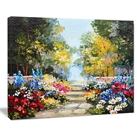 Impression sur toile « Summer Forest With Flowers » Design Art