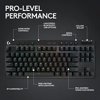 Logitech G PRO X 60 LIGHTSPEED Wireless Gaming Keyboard, Ultra Compact TKL 60% Mechanical Keyboard for Windows PC, LIGHTSYNC RGB, Dual-Shot PBT Keycaps, GX Optical Tactile Switches - Black<br>