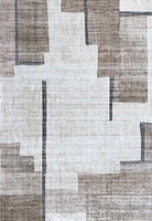 Rug Branch Eclipse Mid-Century Modern Indoor Area Rug, Beige Brown, Geometric - Living Room, Bedroom, Dining Room, and Office<br>