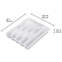 Plateau de coutelleries de Sterilite en blanc à 5 compartiments 1 plateau