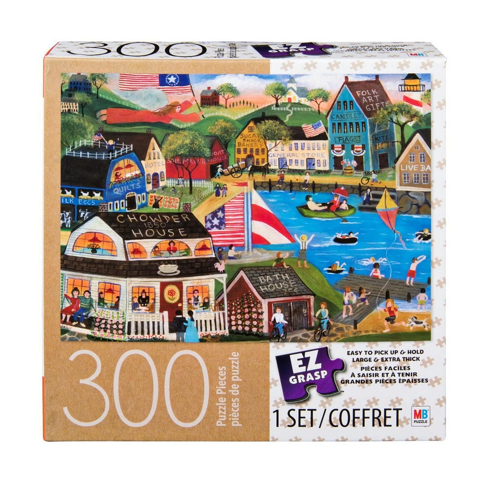 EZ Grasp 300-Piece Jigsaw Puzzle - Summertime Spirit Village