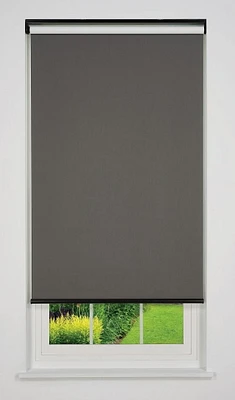 Store à enrouleur occultant sans fil Linen Avenue-Blackout Dark Grey