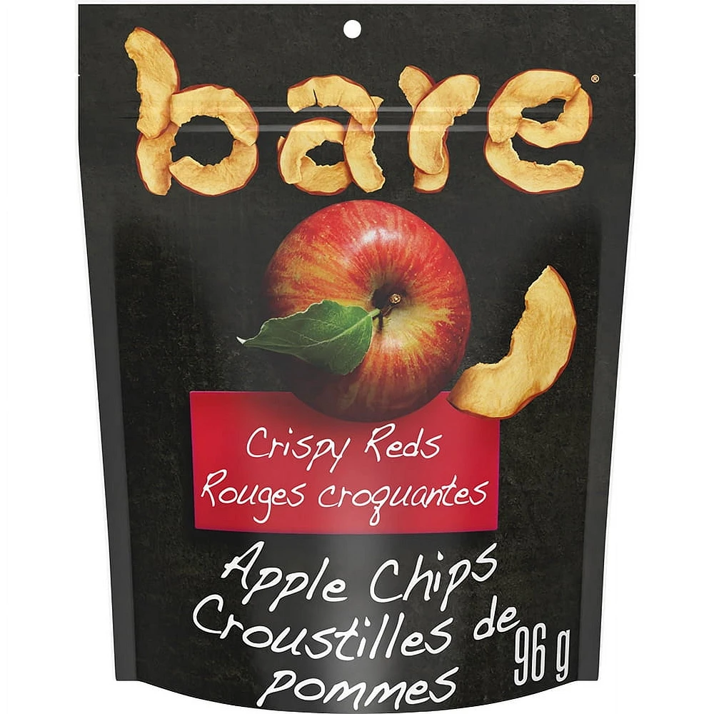 Bare croustilles de pommes Rouges croquantes. 96 g.