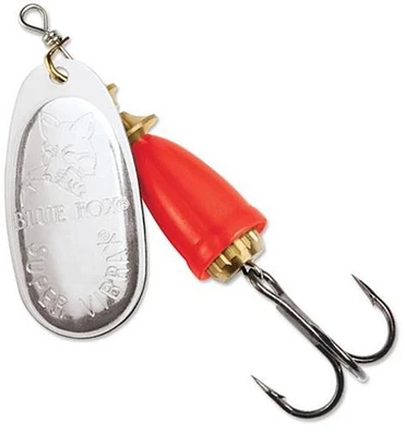 Cuillère tournante Blue Fox Classic Vibrax 3/16 oz, Silver/Fluorescent Red