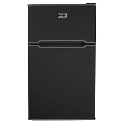 BLACK + DECKER Mini Fridge with Separate Freezer – Small, Drinks and Food in Dorm, Office, Apartment, or RV Camper Compact Refrigerator, 3.1. cu.ft