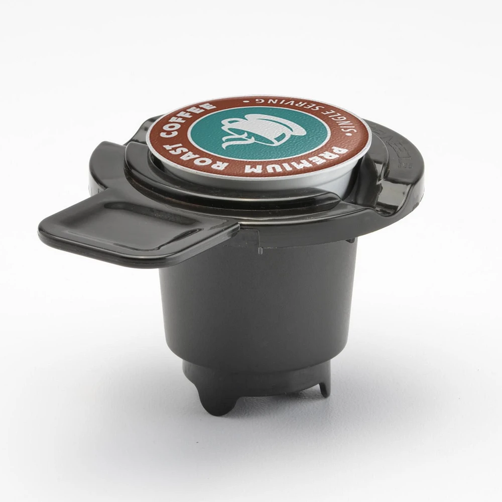 Cafetière à portion individuelle Mainstays, noire, double infusion, compatible café moulu ou K-Cup*, MS-202389CN Café en portion individuelle Mainstays