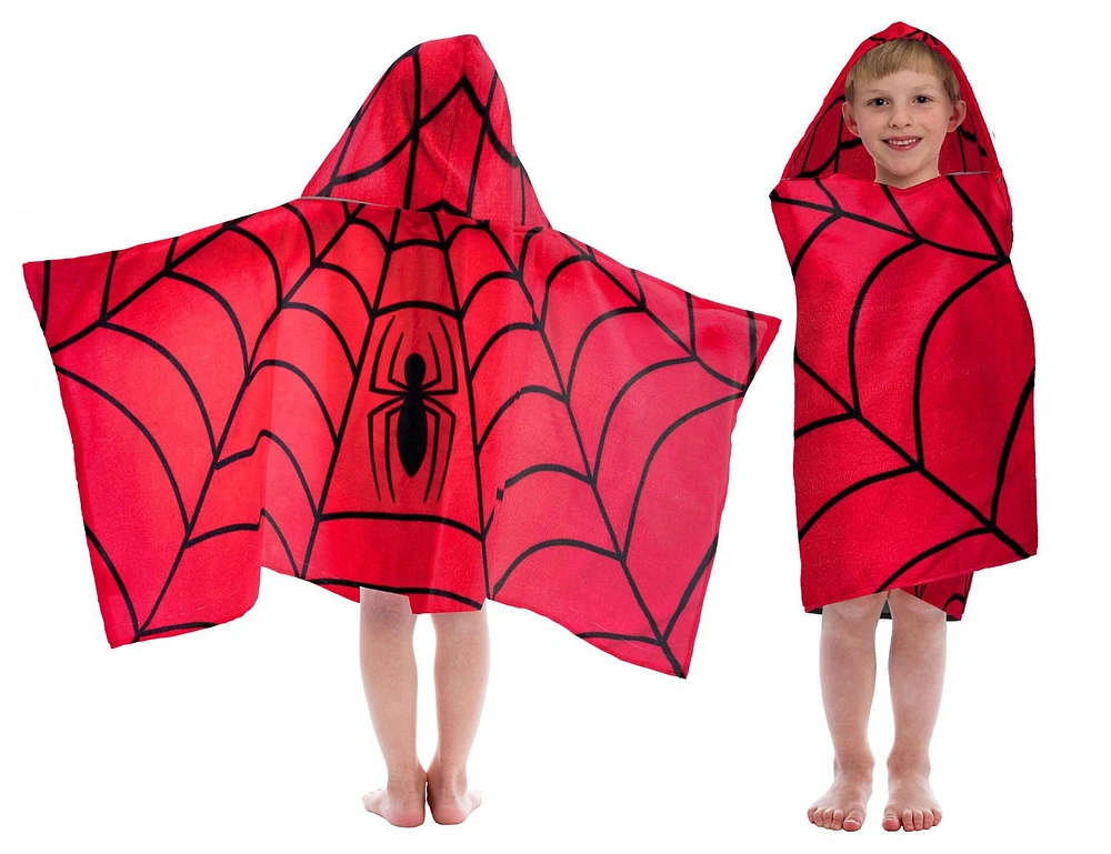 Spider-Man Kids Hooded Towel, 100% Cotton