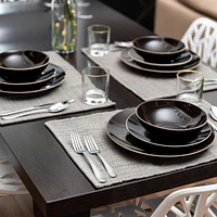Fabstyles Set de table en coton classique décontracté Lot de 6 sets de table épais lavables en machine