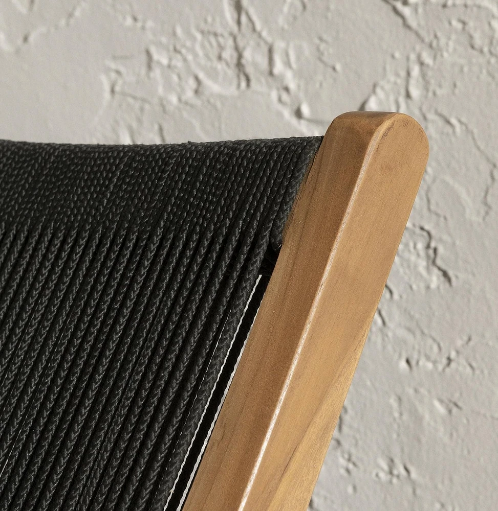 Wood and Rope Lounge Chair from the collection Agave South Shore