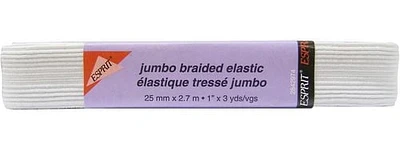 Élastique tressé Unique Creativ de grande taille en blanc Blanc, largeurs assorties