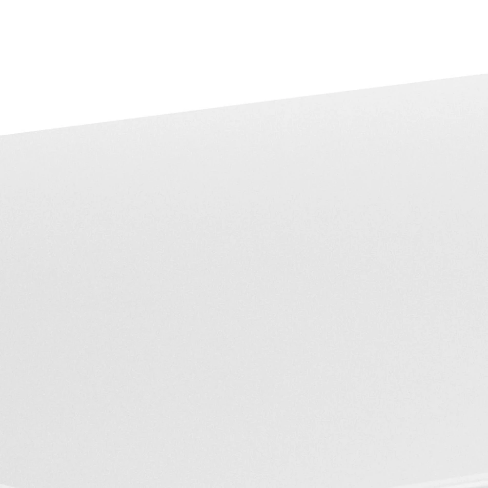 Table intérieure-extérieure en métal blanc carrée de 31,5 po