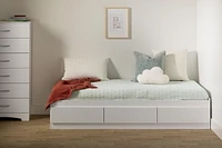 South Shore Step One Twin/Double Chocolate Brown Bed Storage