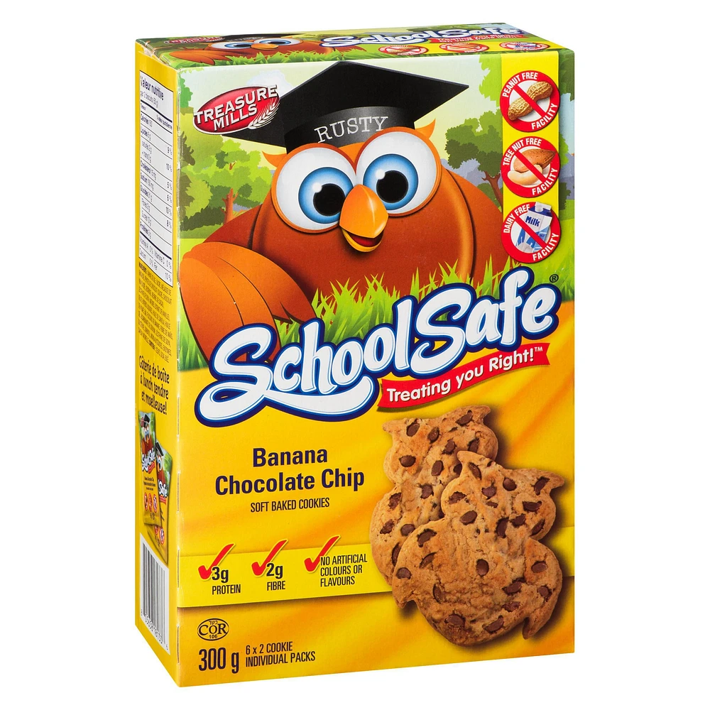 School Safe Banana Chocolate Chip Soft Baked Cookies