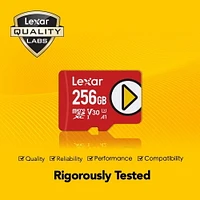 Lexar Play 256 Go MicroSDXC Carte mémoire numérique, Micro SDXC Mémoire numérique 256GO MicroSDXC