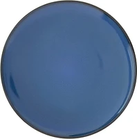 Gibson Home – Vaisselle en grès Soho Round, 16 pièces, bleu et noir