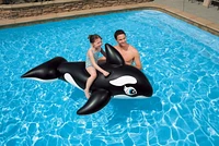 Intex Baleine Ride-On pour Enfants, À partir de 3 ans, Flotteur de Piscine Gonflable avec Poignées Résistantes