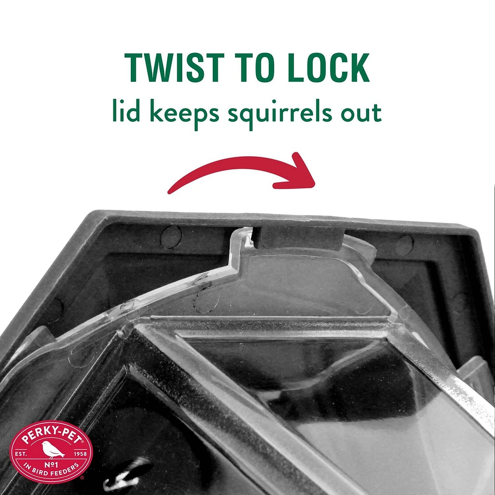 Perky-Pet 1.5 lb Carriage Bird Feeder, Holds up to 1.5 lb of seed